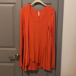 Free people burnt orange tunic top